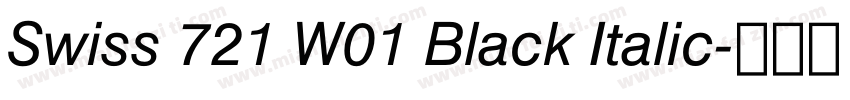 Swiss 721 W01 Black Italic字体转换